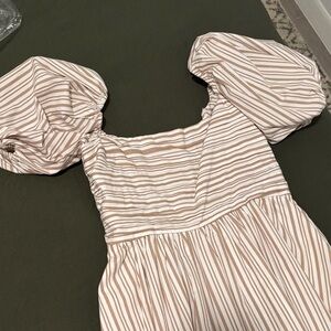 Abercrombie Striped Puff Sleeve Dress